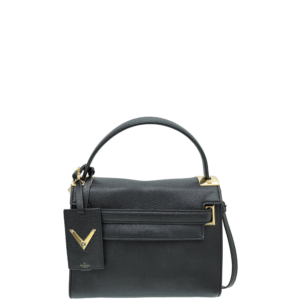 Valentino Black My Rockstud Single Handle Medium Bag
