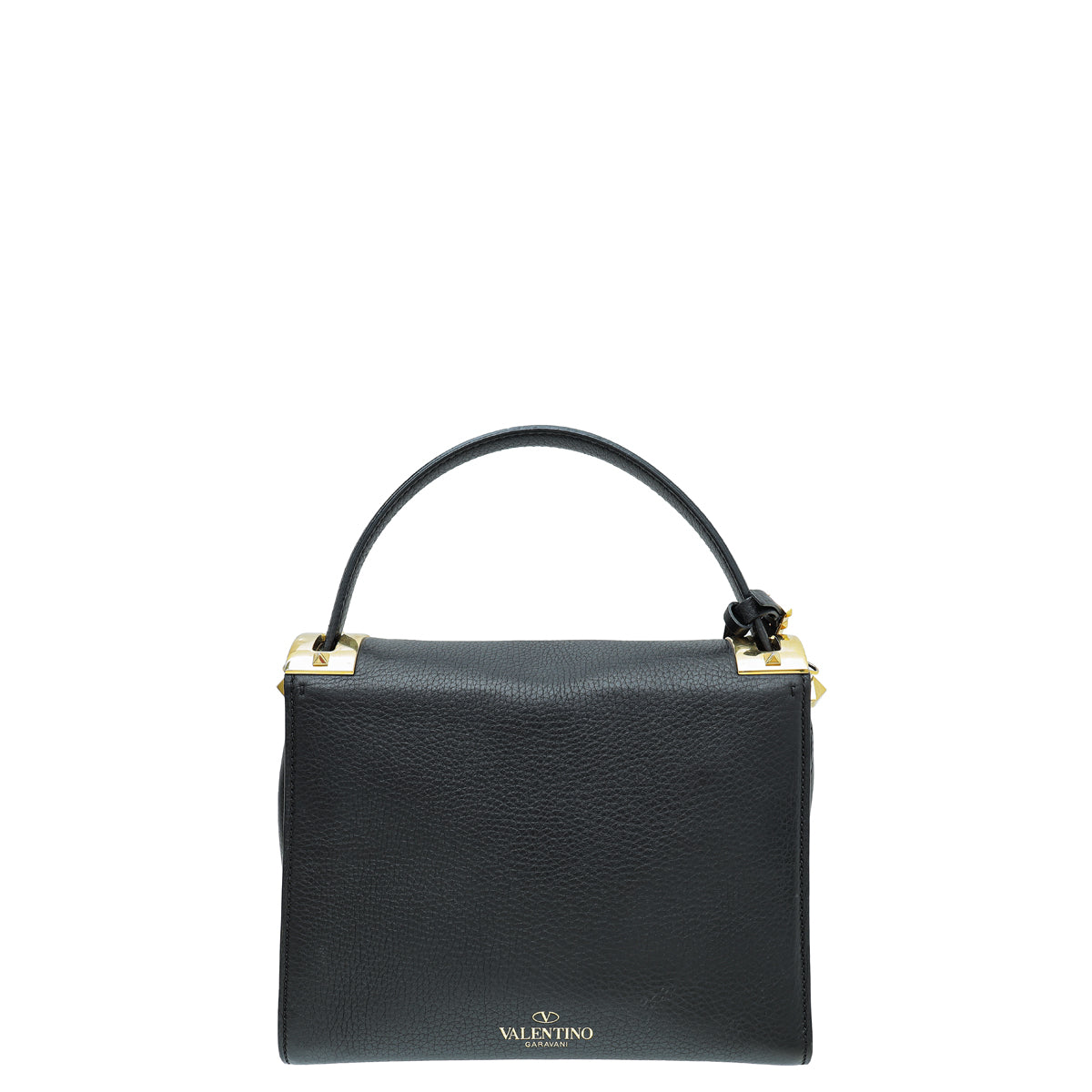 Valentino Black My Rockstud Single Handle Medium Bag