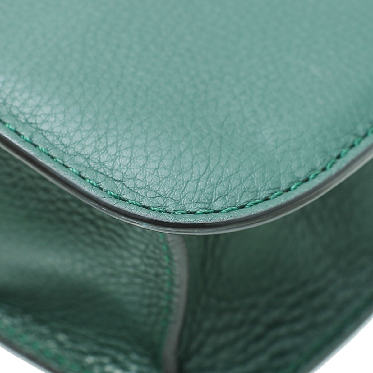 Valentino Forest Green Rockstud Glam Lock Flap Medium Bag