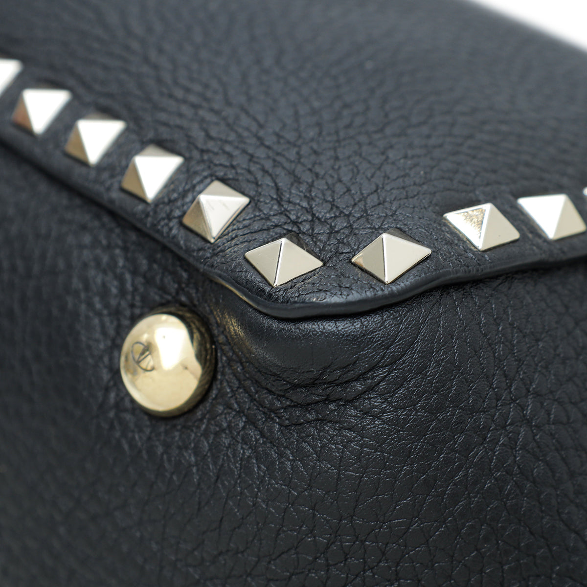 Valentino Black Rockstud Small Tote Medium Bag