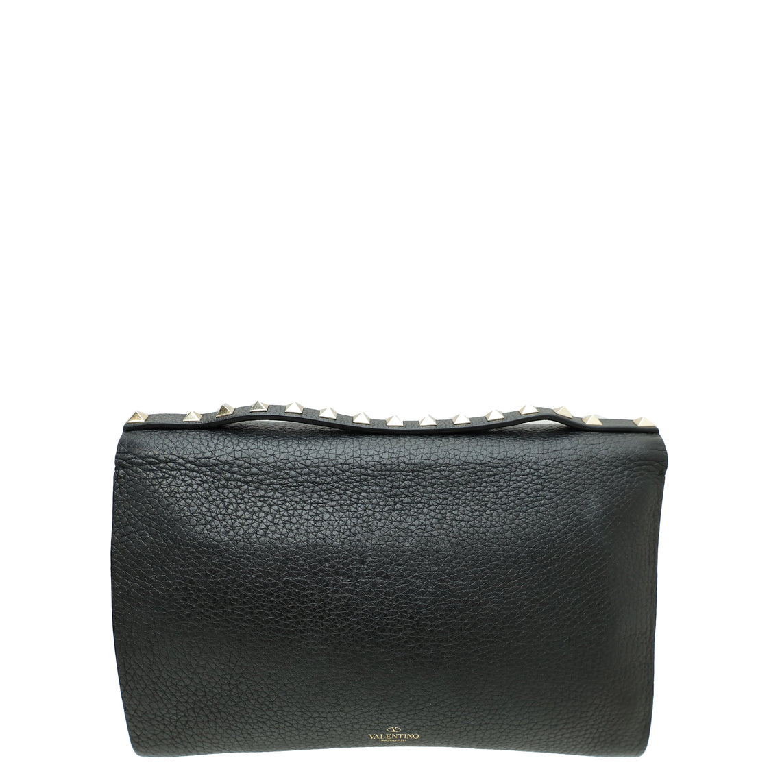 Valentino Black Rockstud Double Flap Crossbody Bag