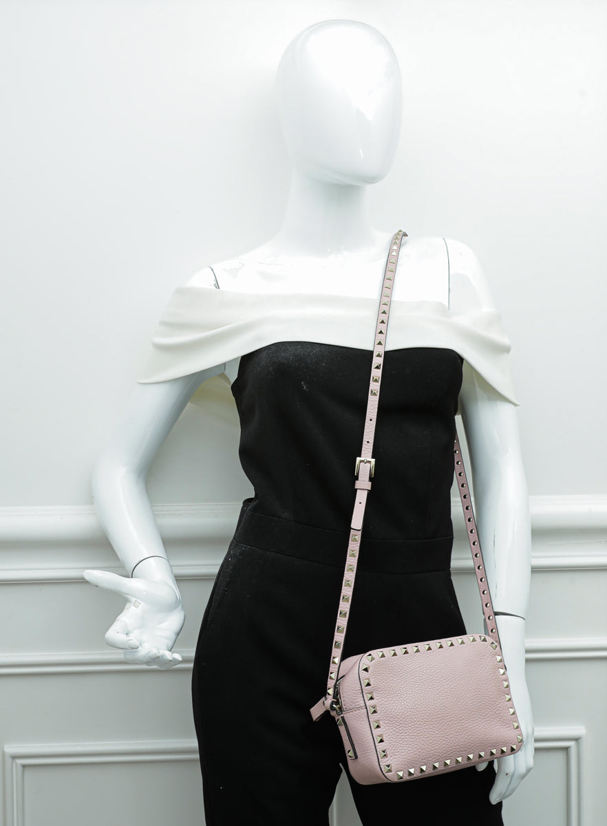 Valentino Light Pink Rockstud Camera Bag