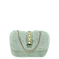 Valentino Mint Green Mink Fur Glamlock Small Bag