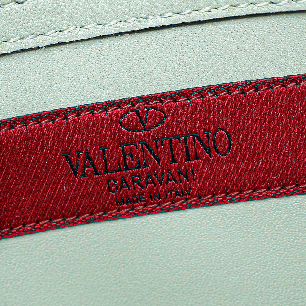 Valentino Mint Green Mink Fur Glamlock Small Bag