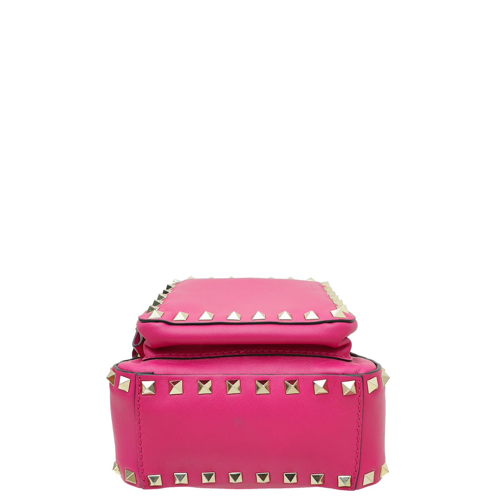 Valentino Dark Fuschia Rockstud Mini Backpack Bag