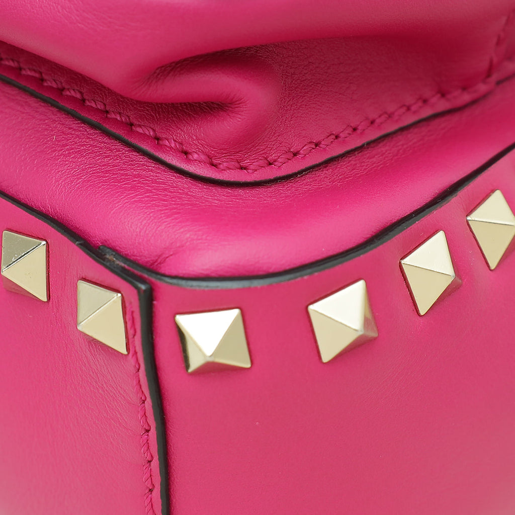 Valentino Dark Fuschia Rockstud Mini Backpack Bag