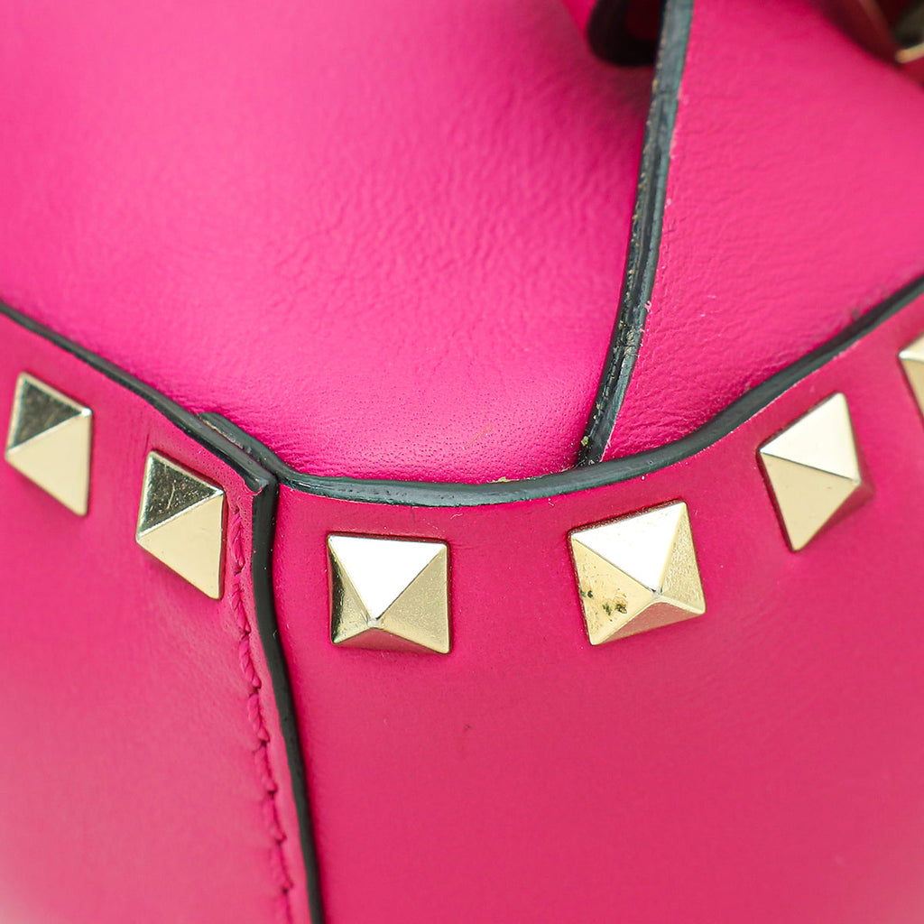 Valentino Dark Fuschia Rockstud Mini Backpack Bag