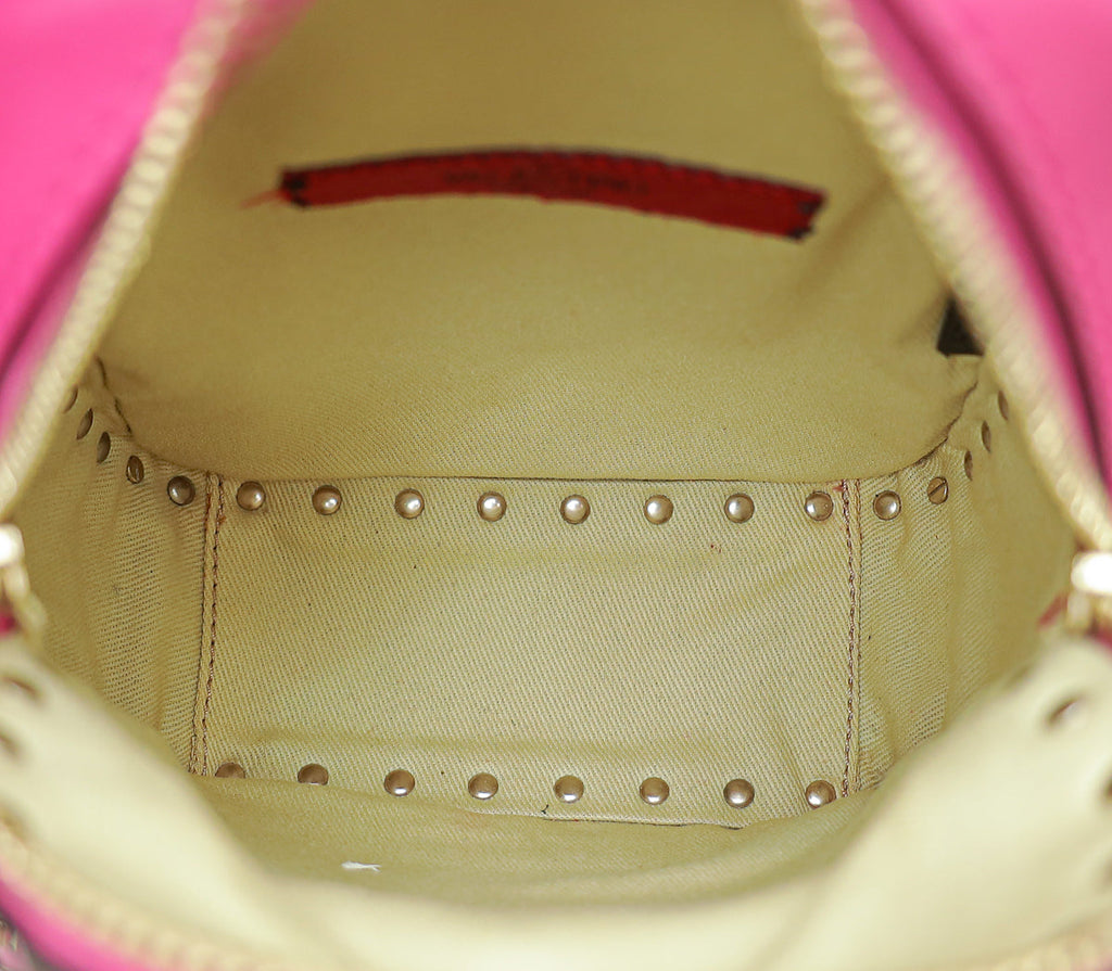 Valentino Dark Fuschia Rockstud Mini Backpack Bag