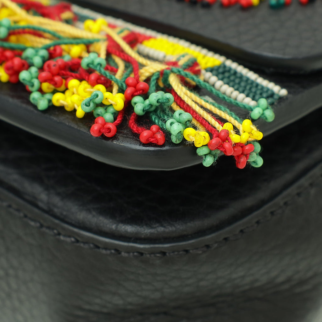 Valentino Black B-Rockstud Beaded Micro Shoulder Bag
