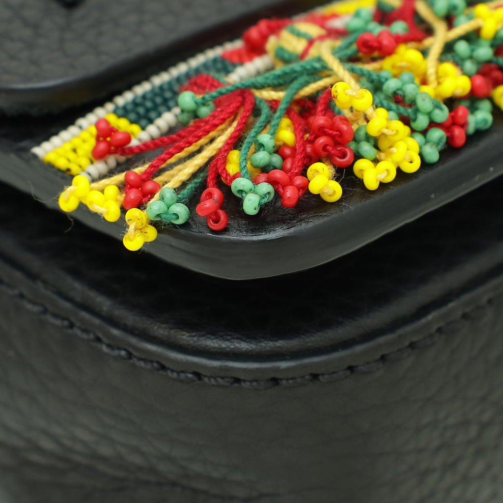 Valentino Black B-Rockstud Beaded Micro Shoulder Bag