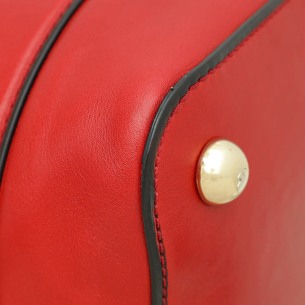 Valentino Red Rockstud Bow Satchel Bag