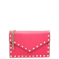Valentino Fuchsia Rockstud Envelope Chain Crossbody Bag