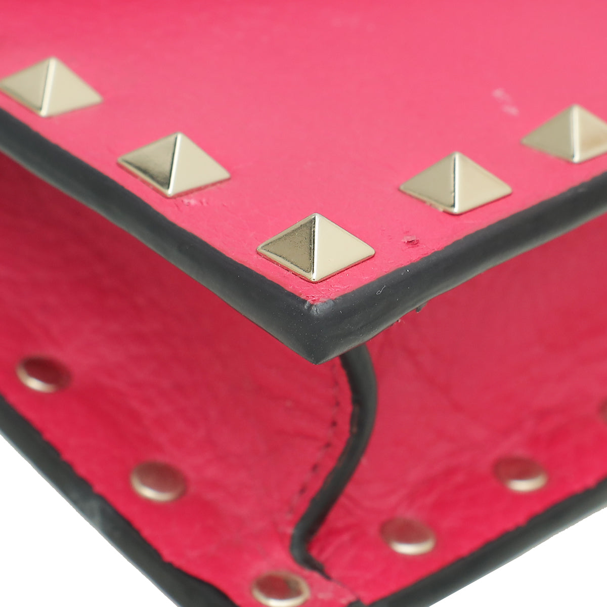Valentino Fuchsia Rockstud Envelope Chain Crossbody Bag