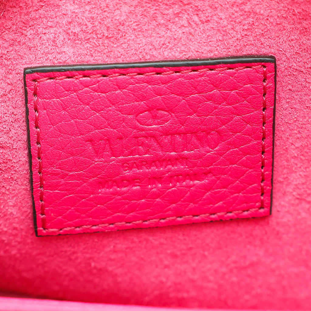Valentino Fuchsia Rockstud Envelope Chain Crossbody Bag