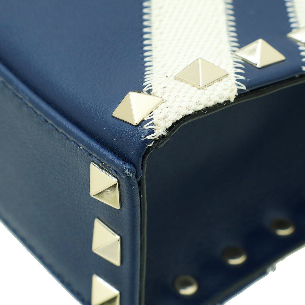 Valentino Tricolor Rockstud Chevron Print Flap Shoulder Bag