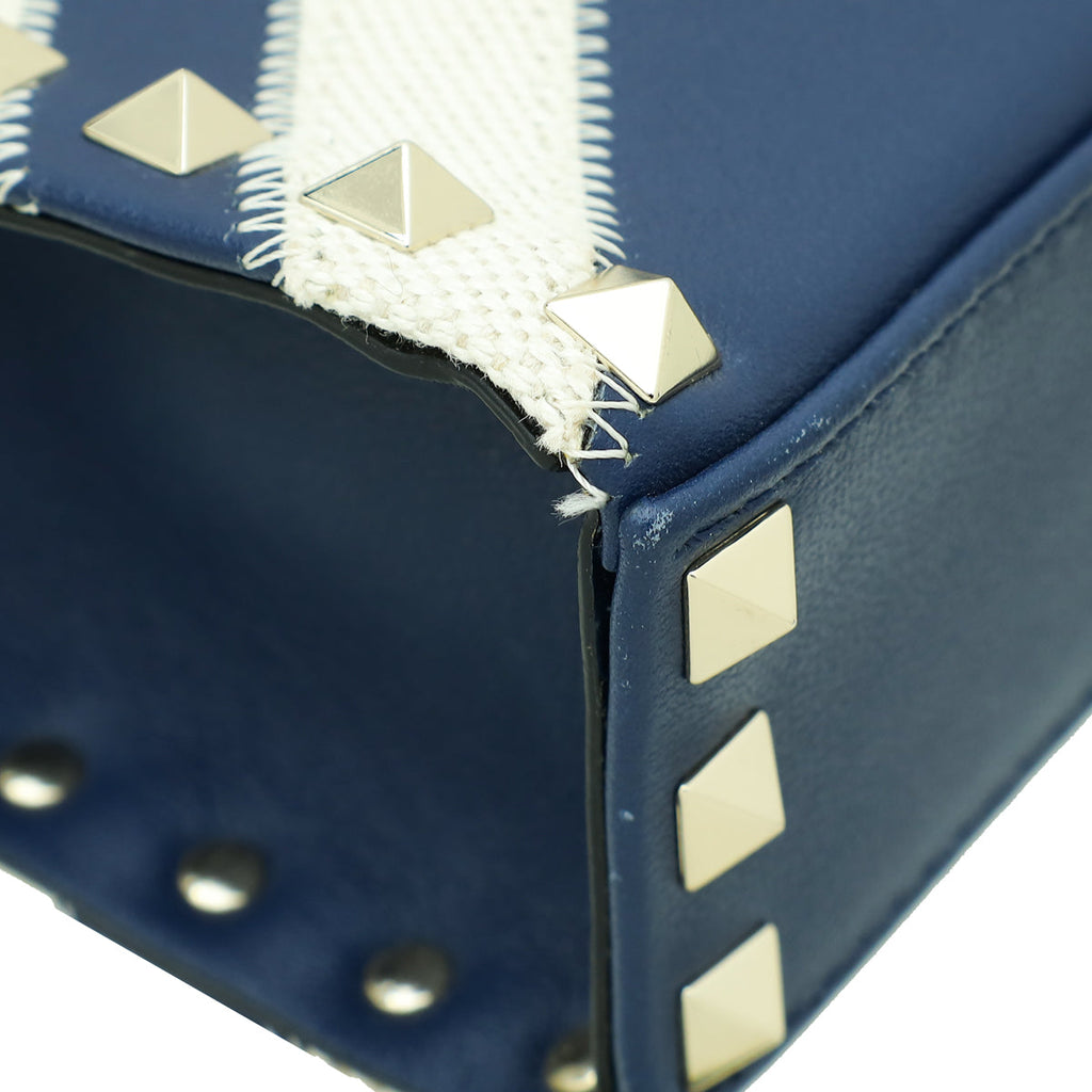 Valentino Tricolor Rockstud Chevron Print Flap Shoulder Bag