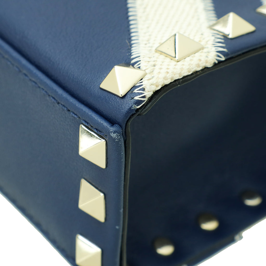 Valentino Tricolor Rockstud Chevron Print Flap Shoulder Bag