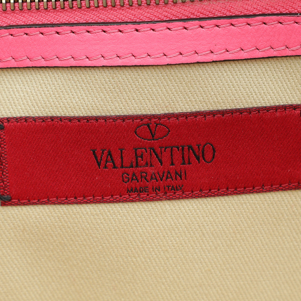 Valentino Hot Pink Glam Lock Medium Flap Bag
