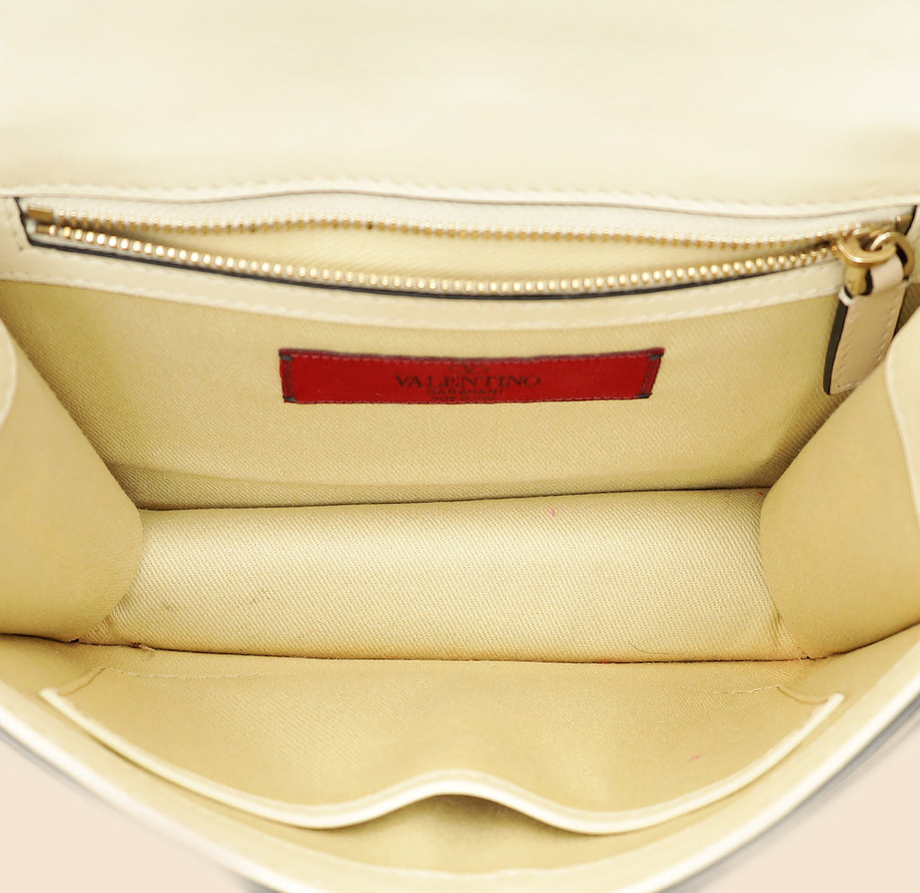 Valentino Bicolor Rockstud Glam Lock Chain Small Bag