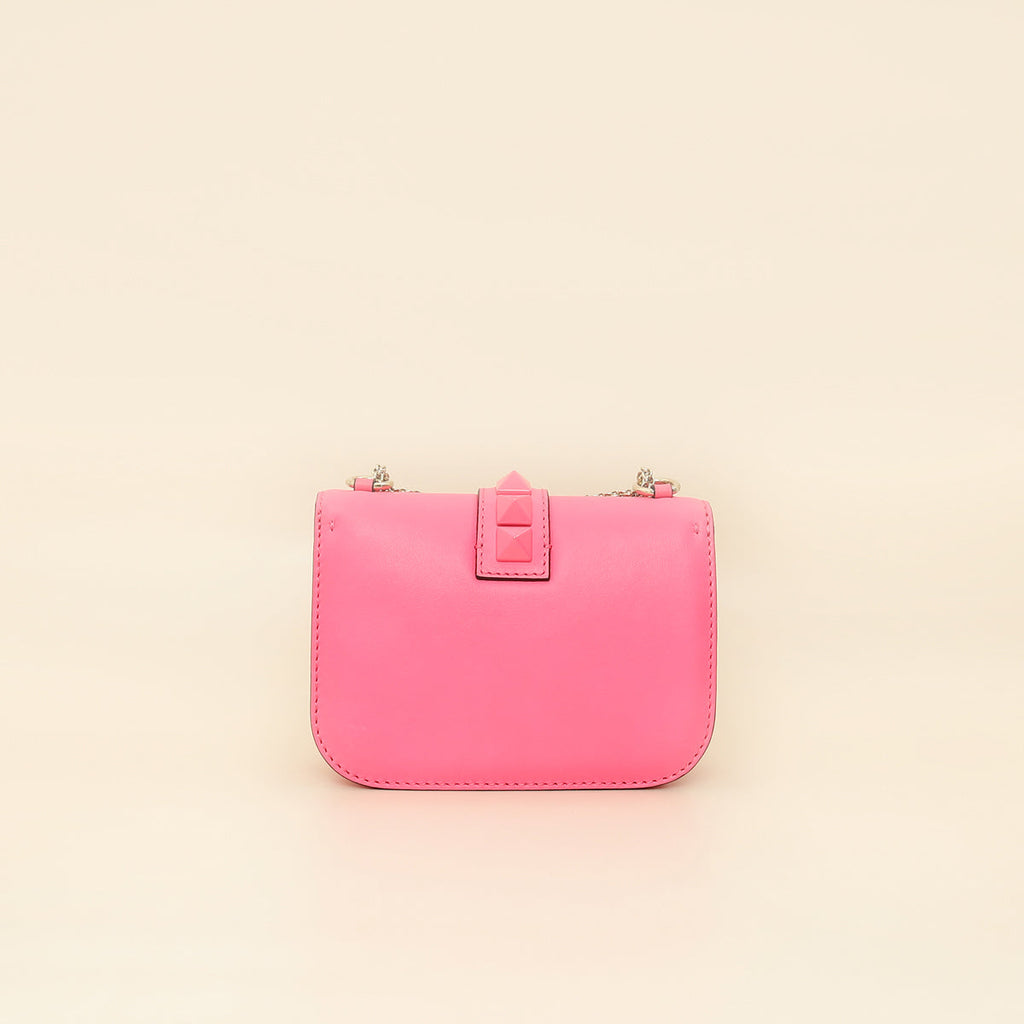 Valentino Bicolor Rockstud Glam Lock Chain Small Bag