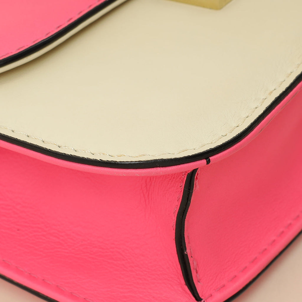Valentino Bicolor Rockstud Glam Lock Chain Small Bag