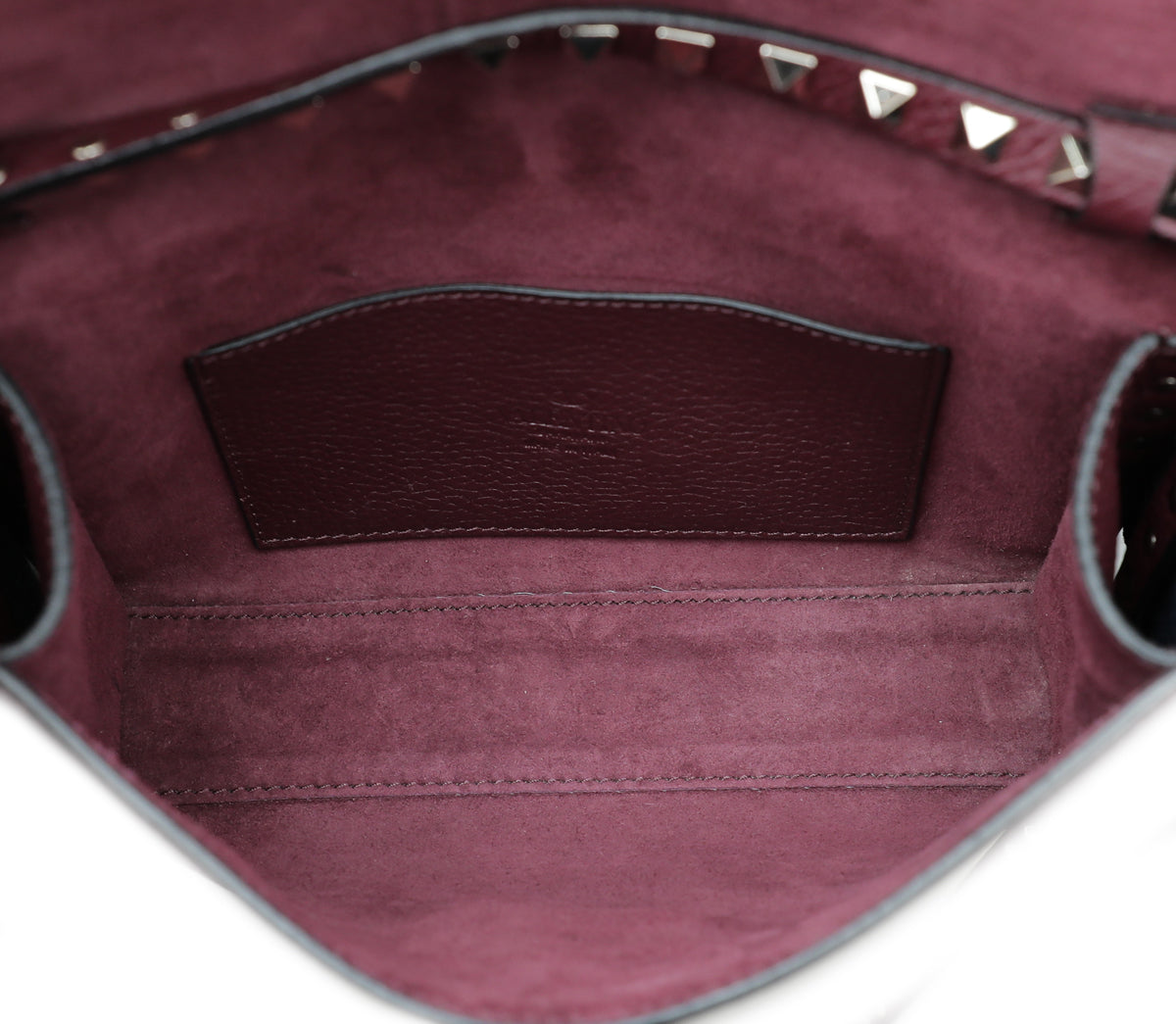 Valentino Burgundy Rockstud Flap Small Crossbody Bag
