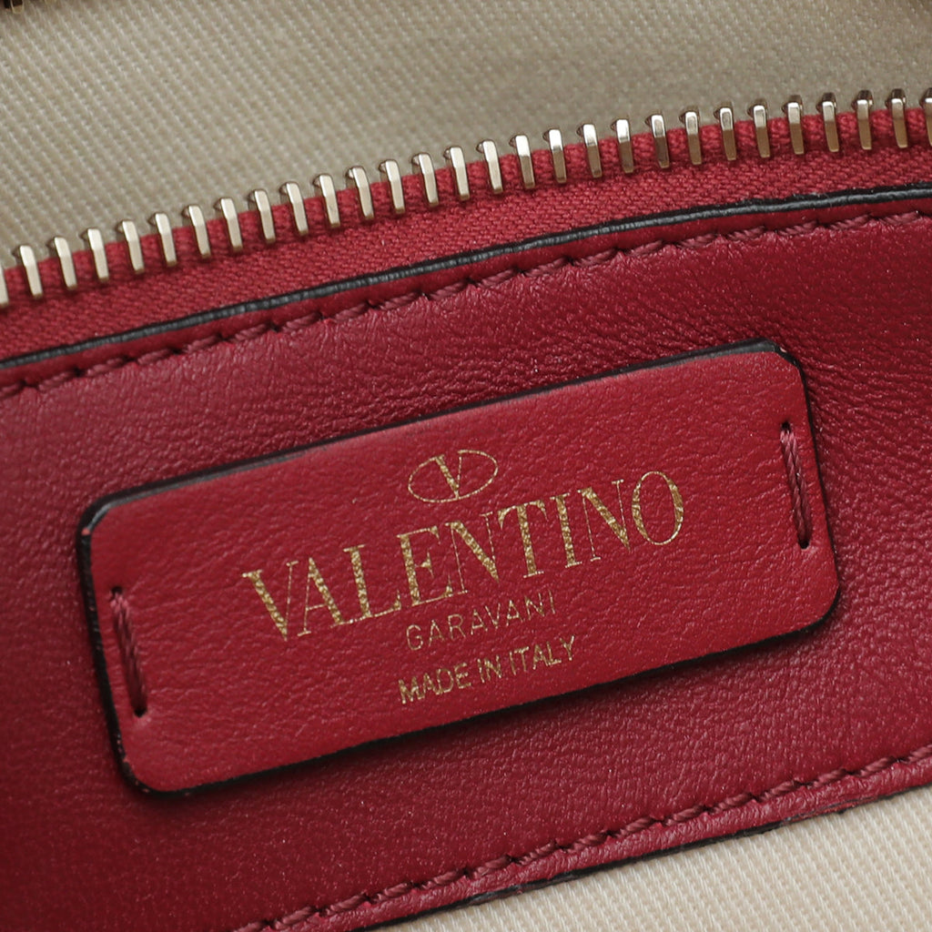 Valentino Red Candystud Top Handle Medium Bag