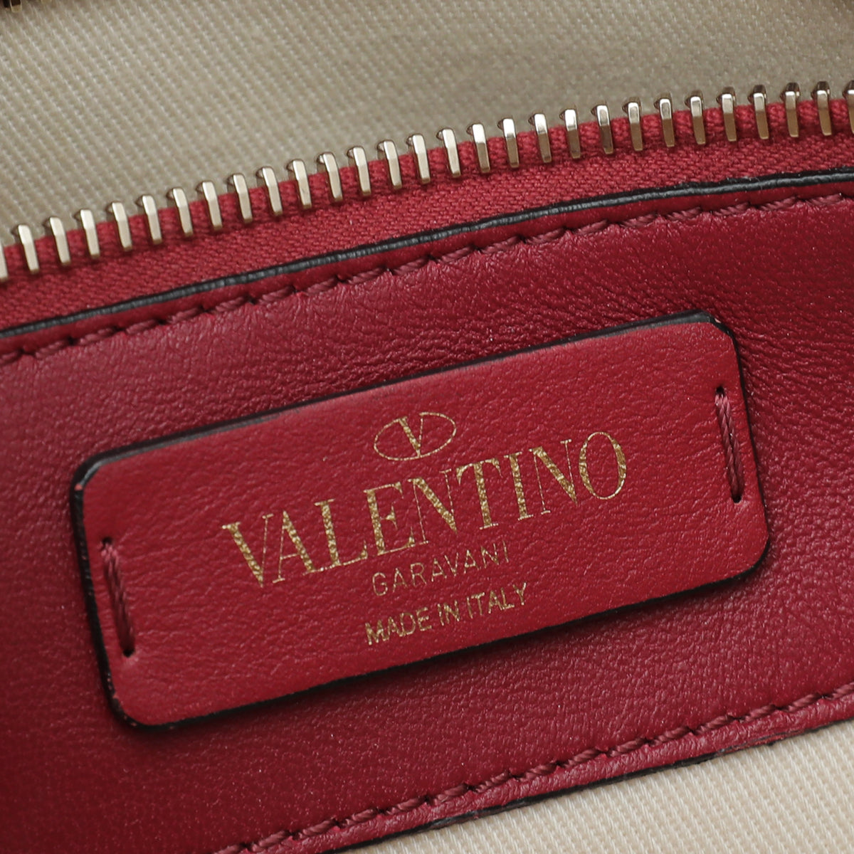 Valentino Red Candystud Top Handle Medium Bag