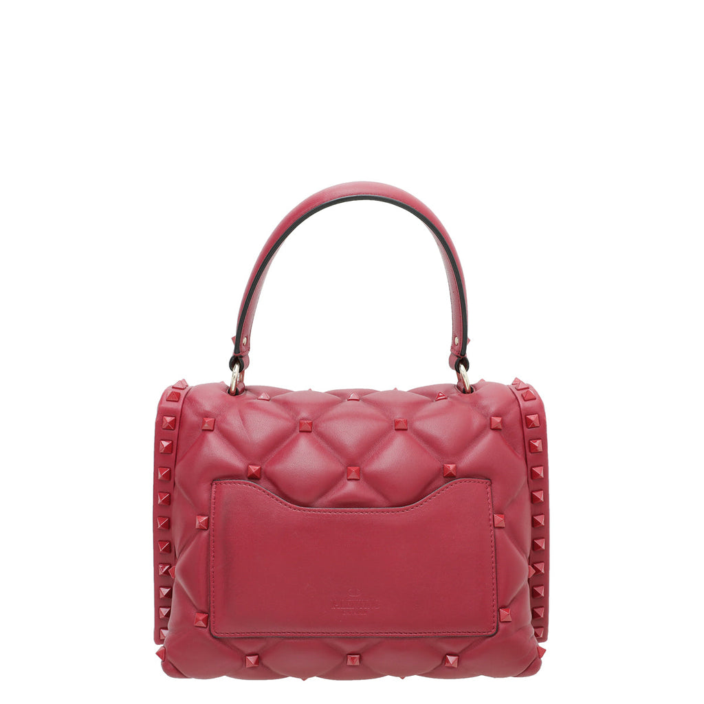 Valentino Red Candystud Top Handle Medium Bag