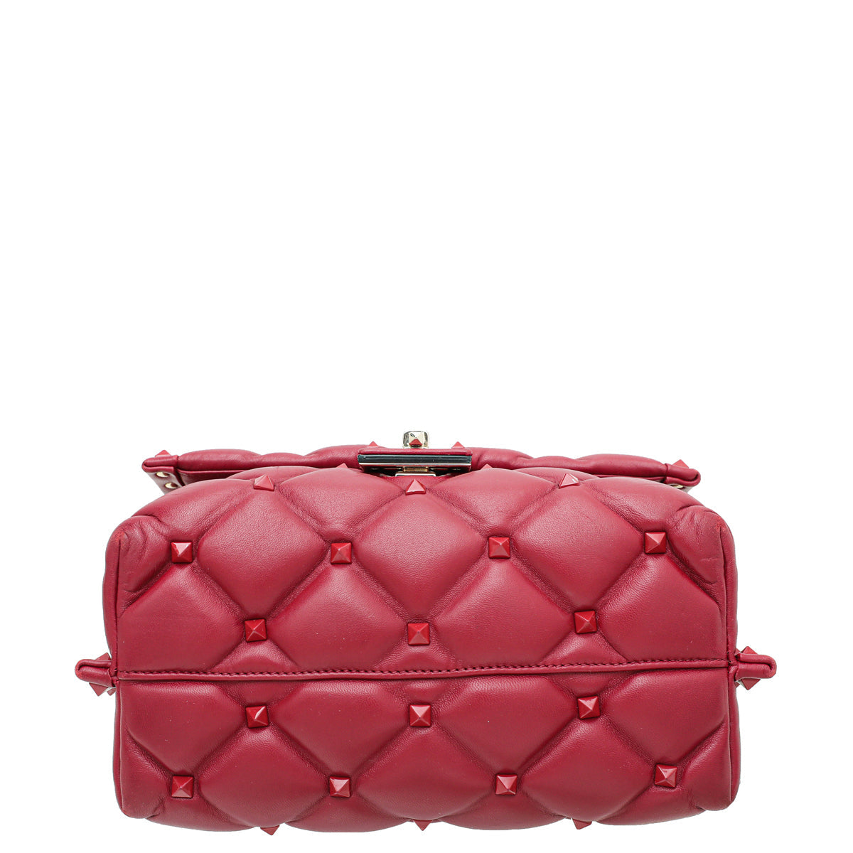 Valentino Red Candystud Top Handle Medium Bag