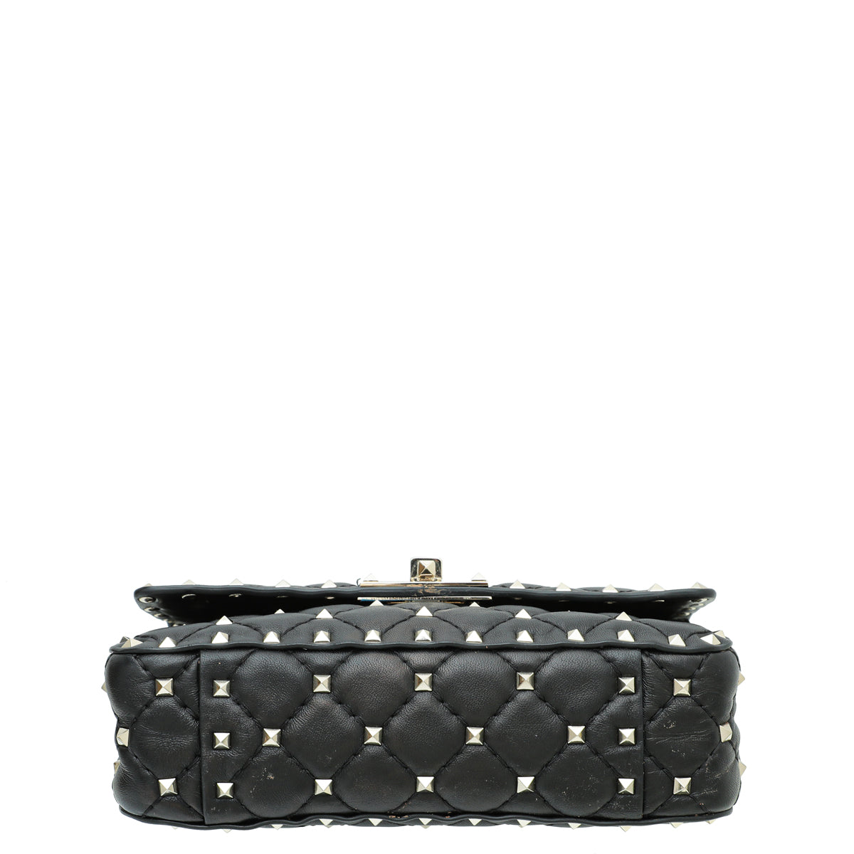 Valentino Black Spike Rockstud Small Flap Bag