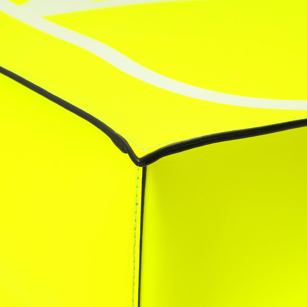 Valentino Neon Yellow VLogo Print Tote Bag