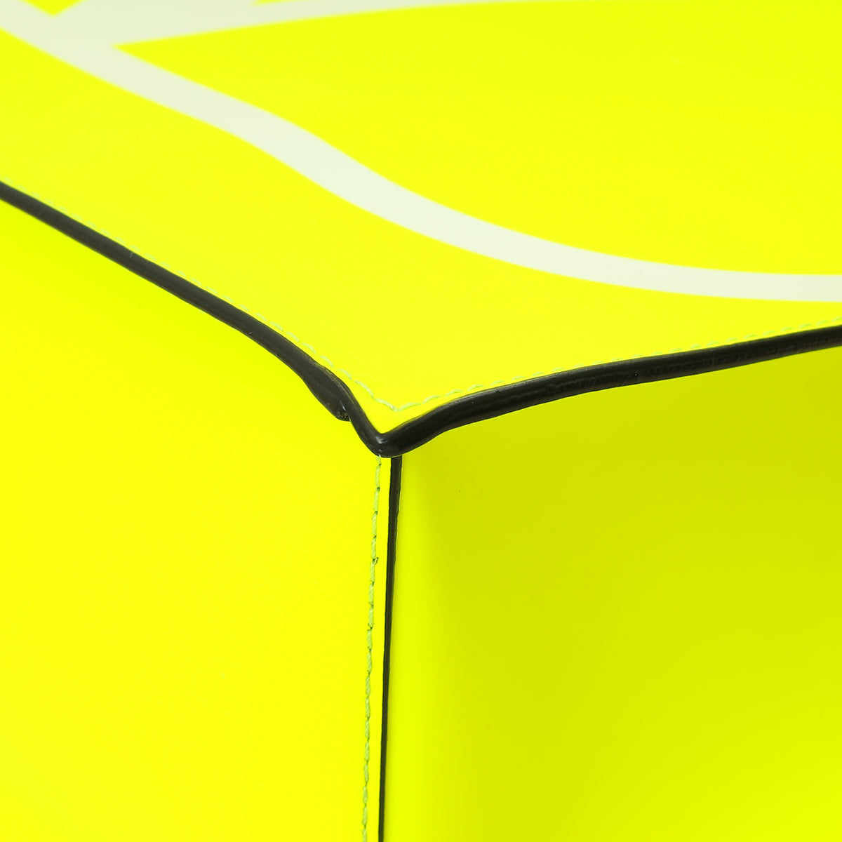 Valentino Neon Yellow VLogo Print Tote Bag