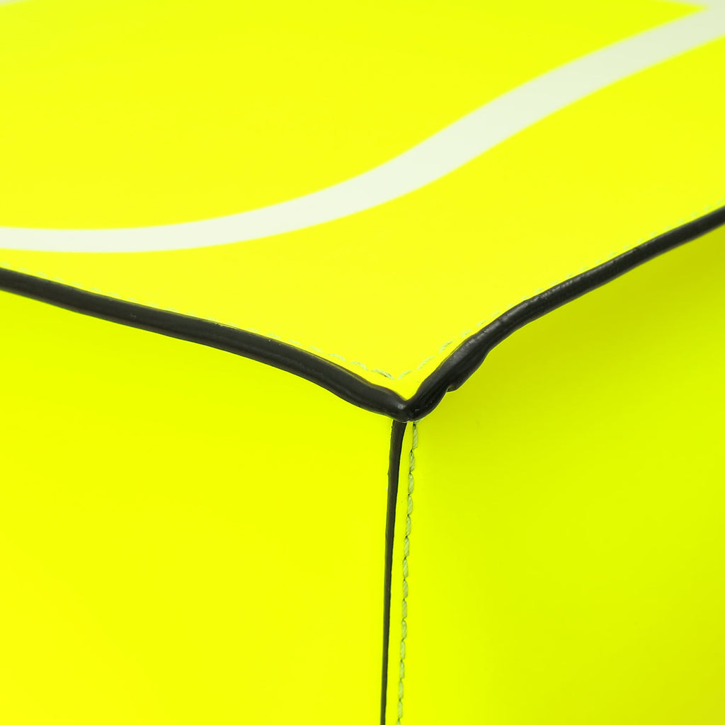 Valentino Neon Yellow VLogo Print Tote Bag