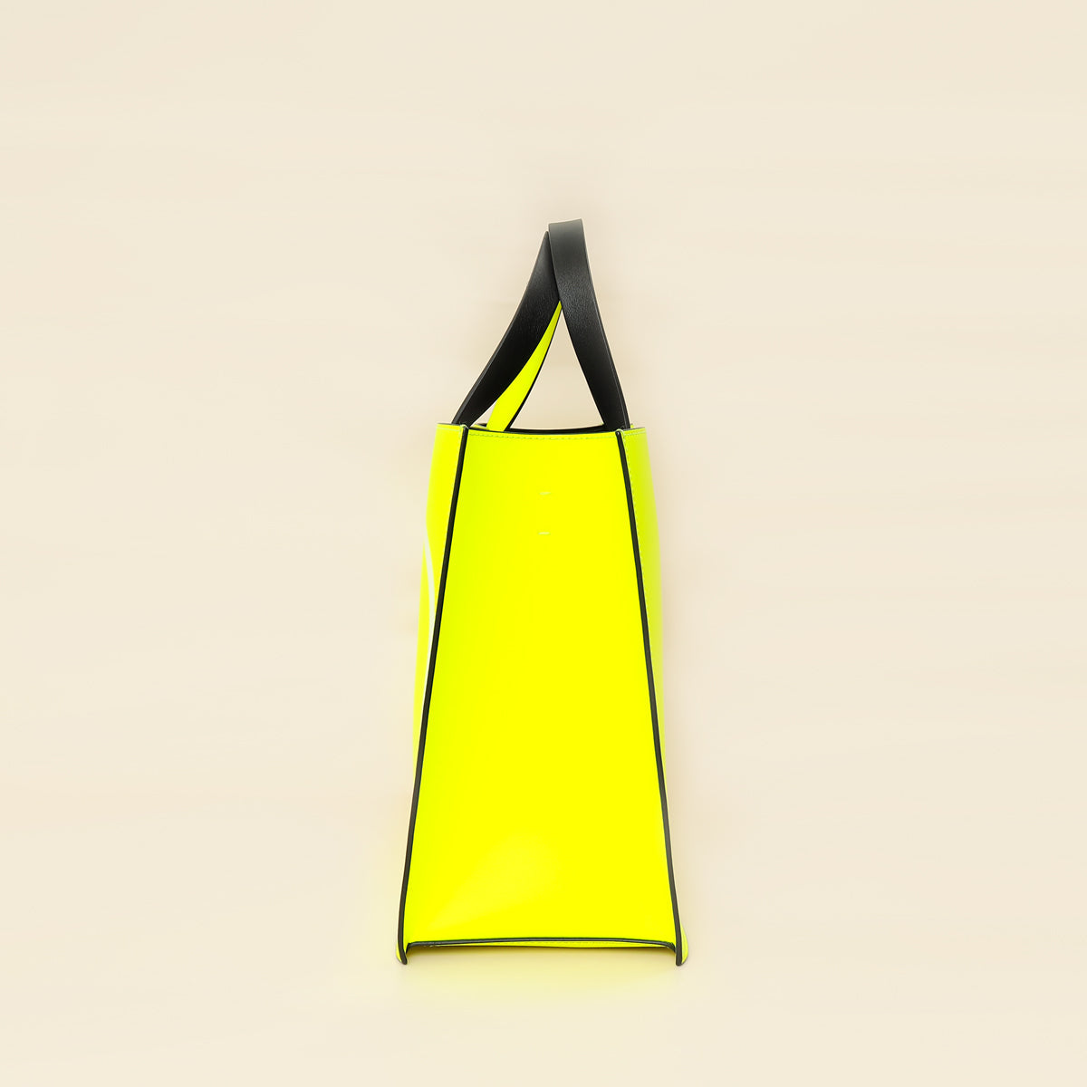 Valentino Neon Yellow VLogo Print Tote Bag
