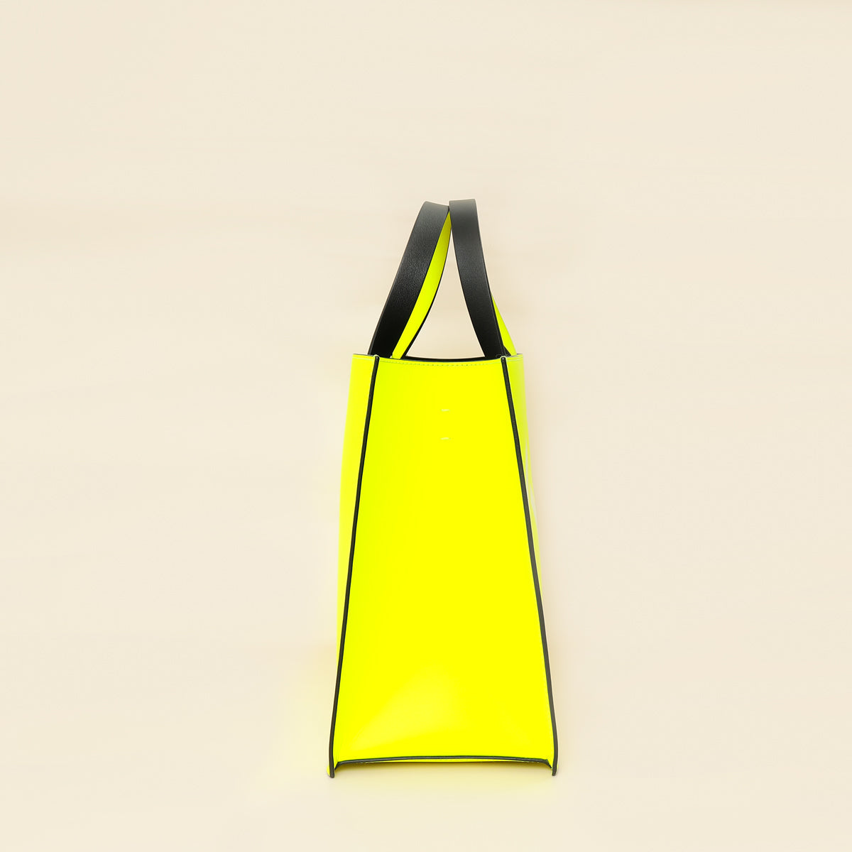 Valentino Neon Yellow VLogo Print Tote Bag