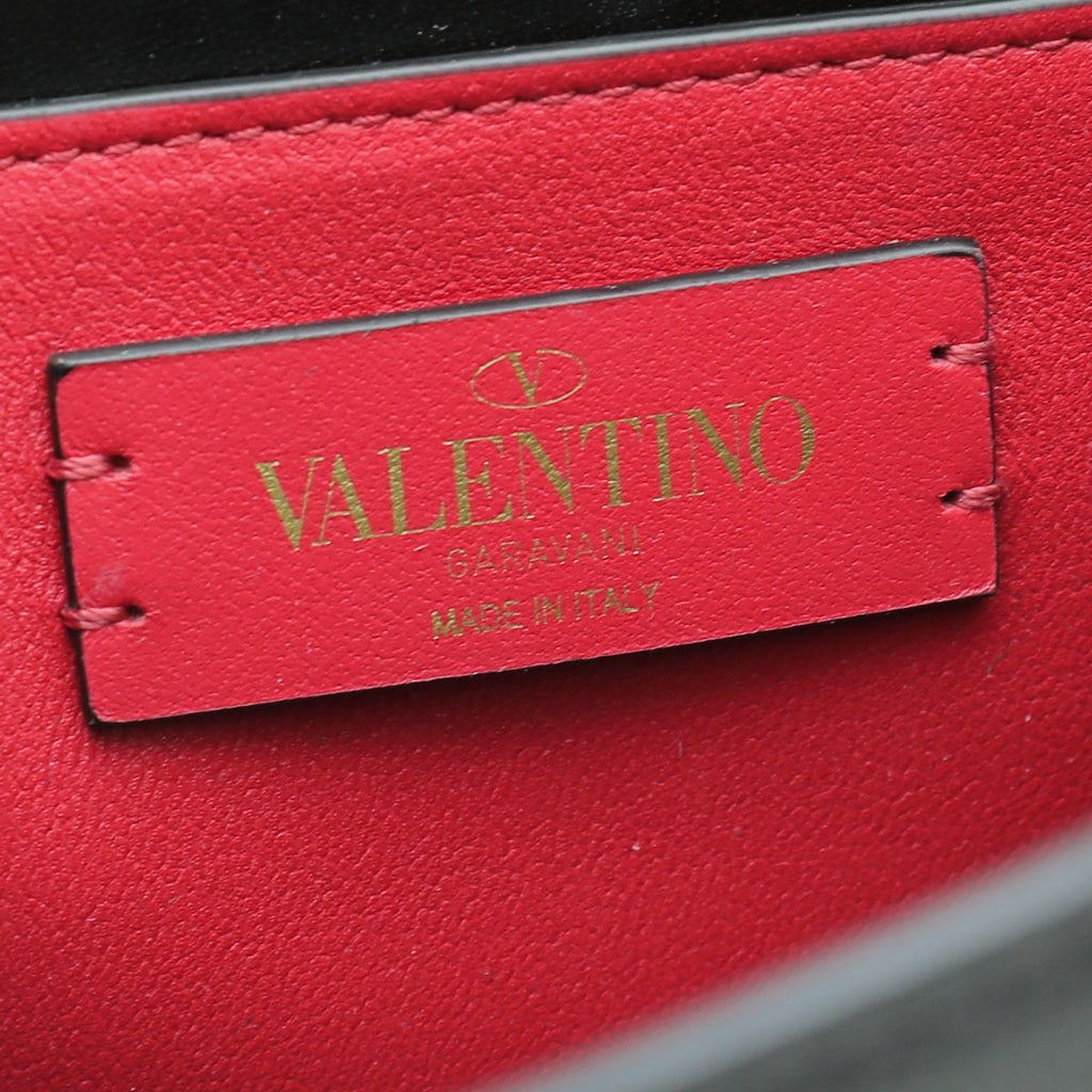 Valentino Black VLOGO Small Flap Bag
