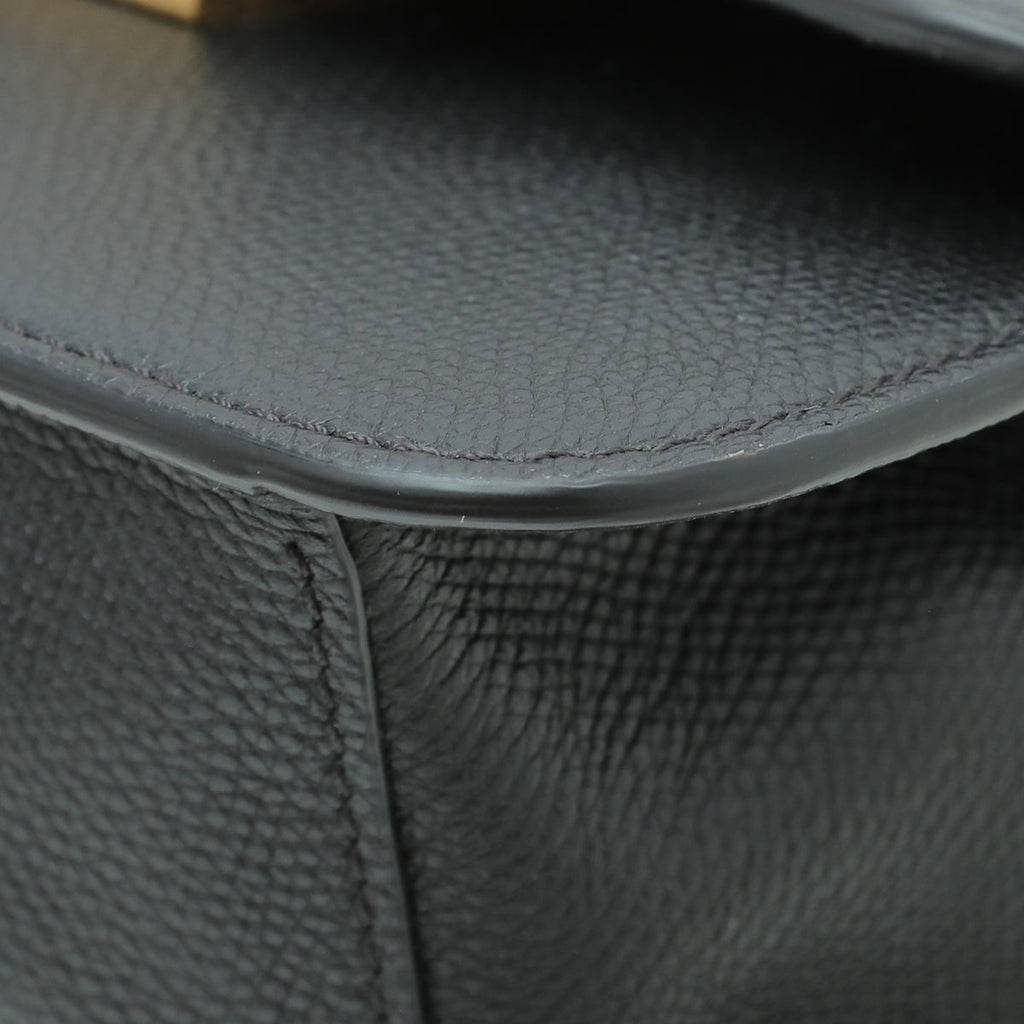 Valentino Black VLOGO Small Flap Bag