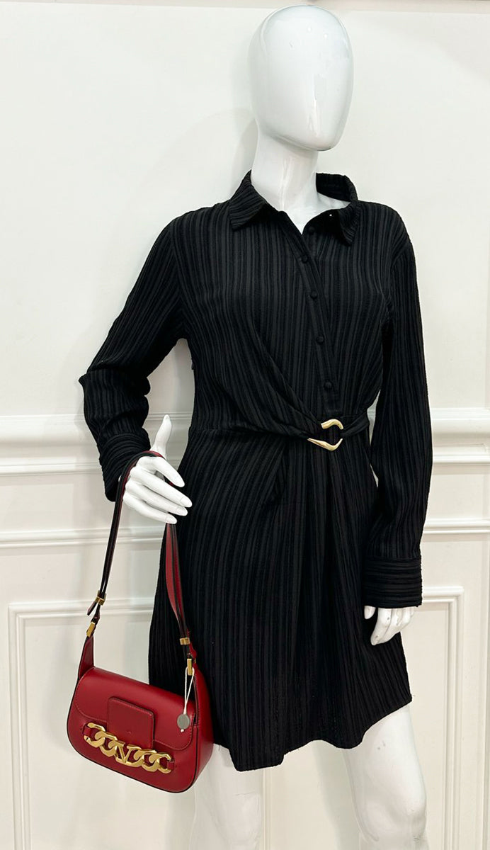 Valentino Red Vlogo Chain Shoulder Bag
