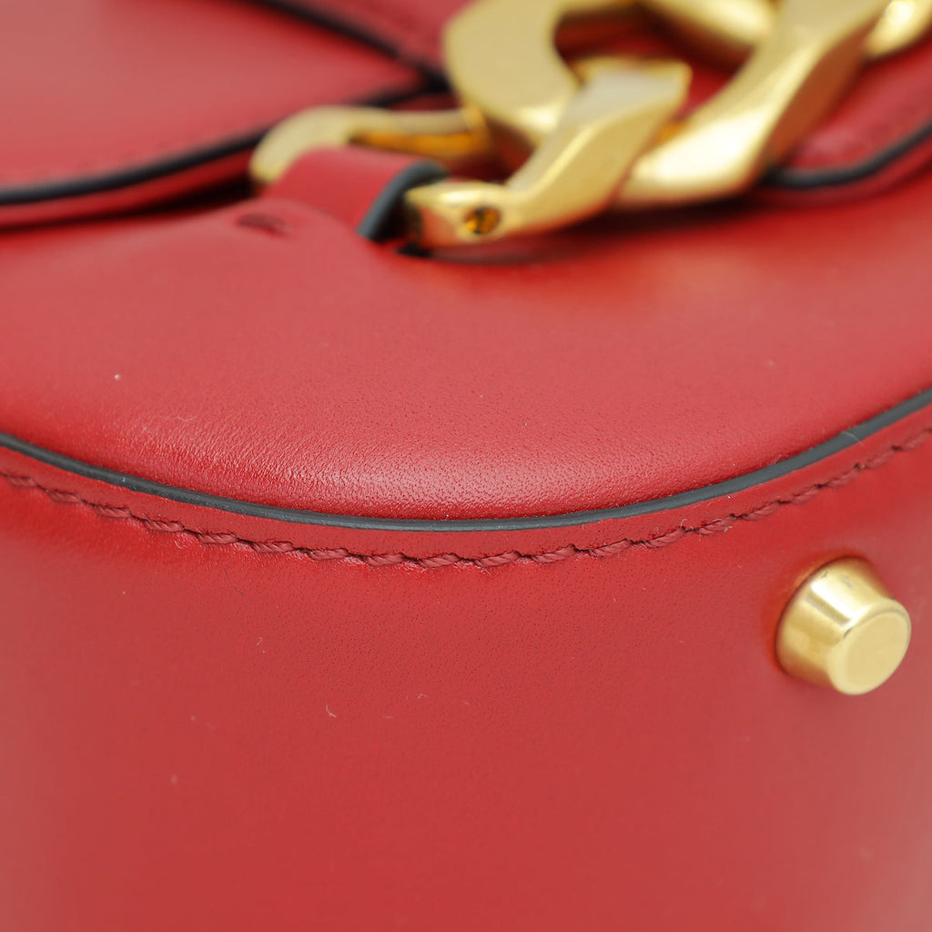 Valentino Red Vlogo Chain Shoulder Bag