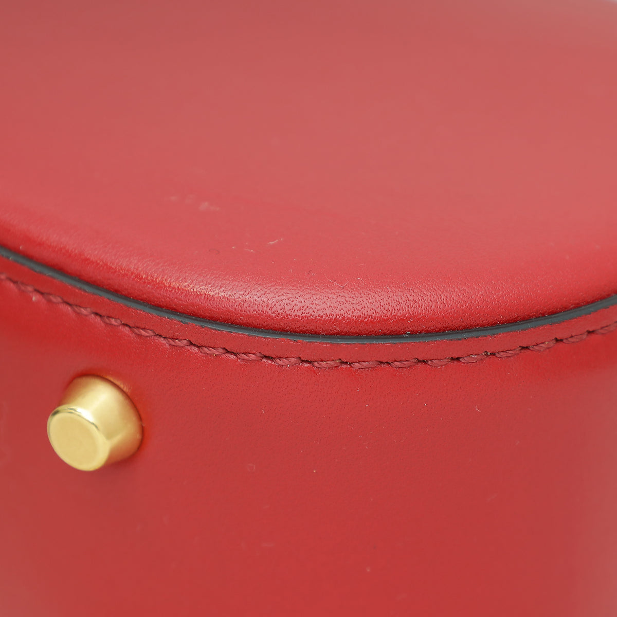 Valentino Red Vlogo Chain Shoulder Bag