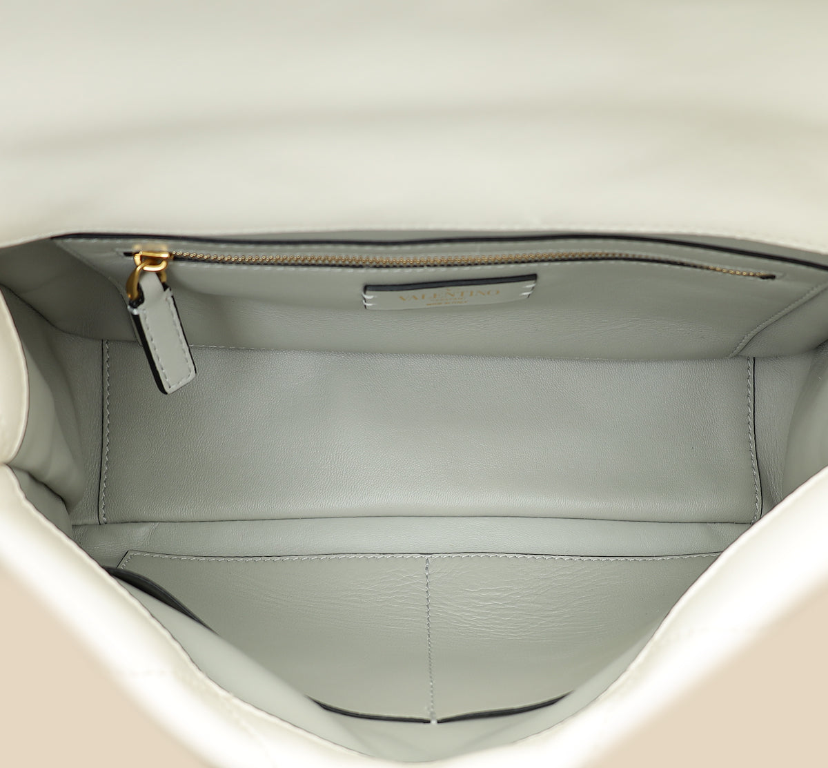 Valentino Light Ivory Roman Stud The Shoulder Bag