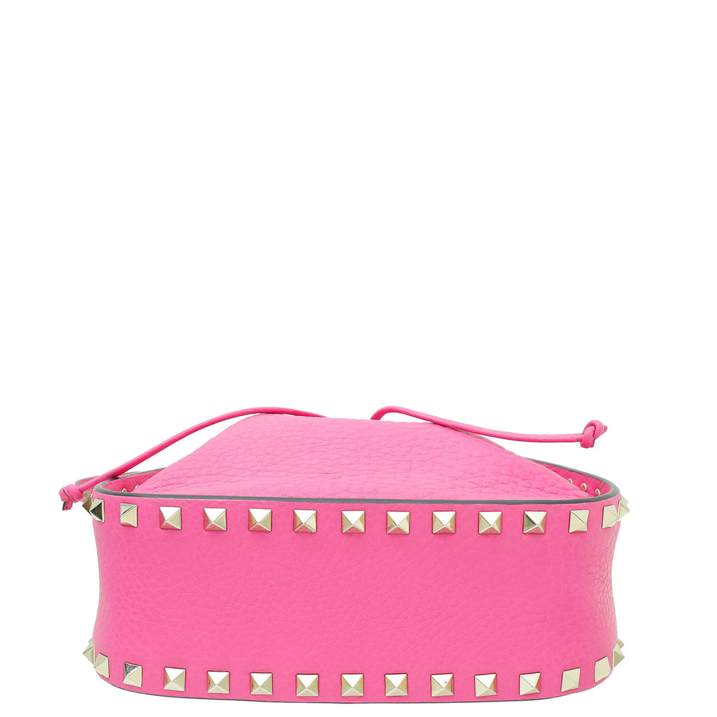 Valentino Fuchsia Rockstud Drawstring Crossbody Bag
