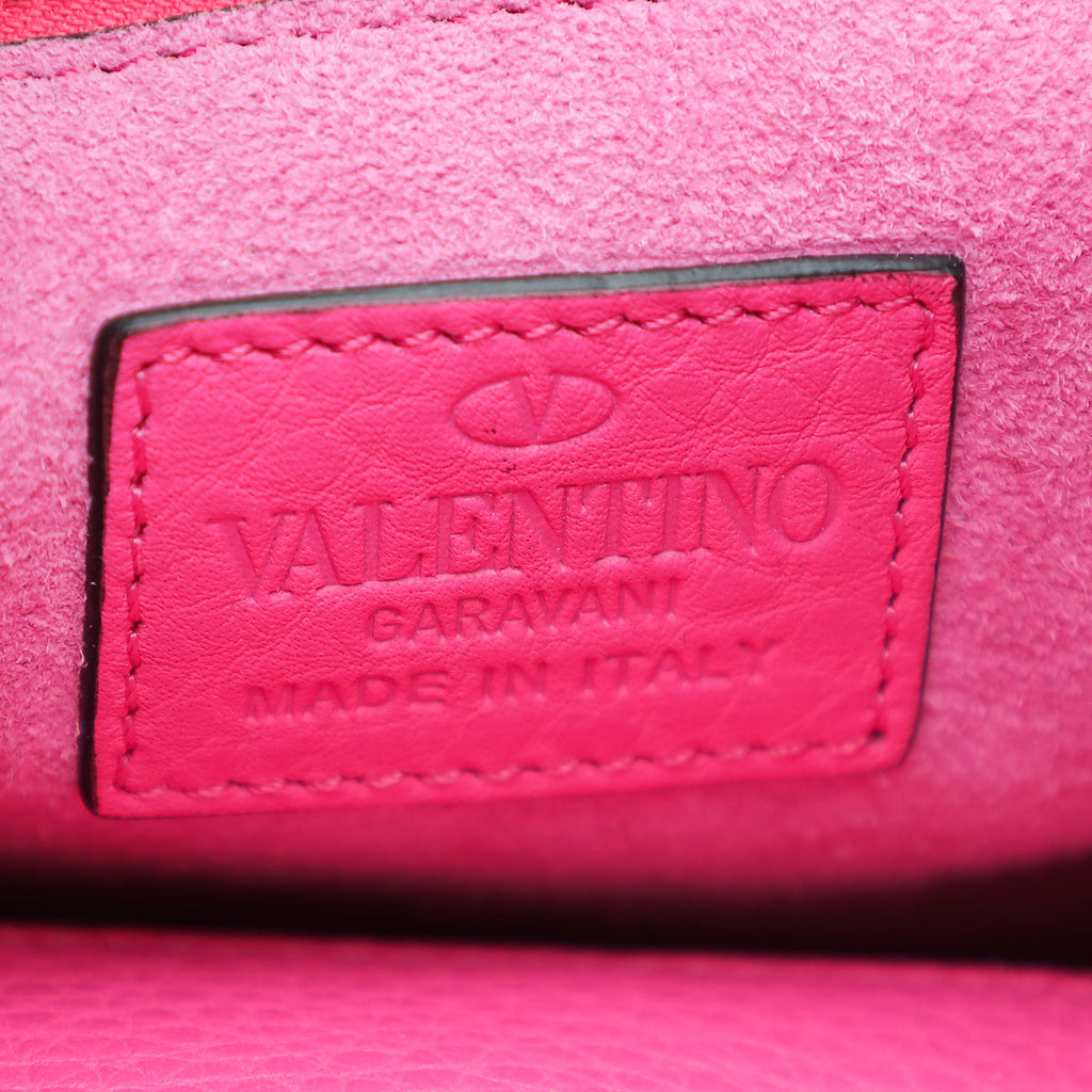 Valentino Fuchsia Rockstud Drawstring Crossbody Bag