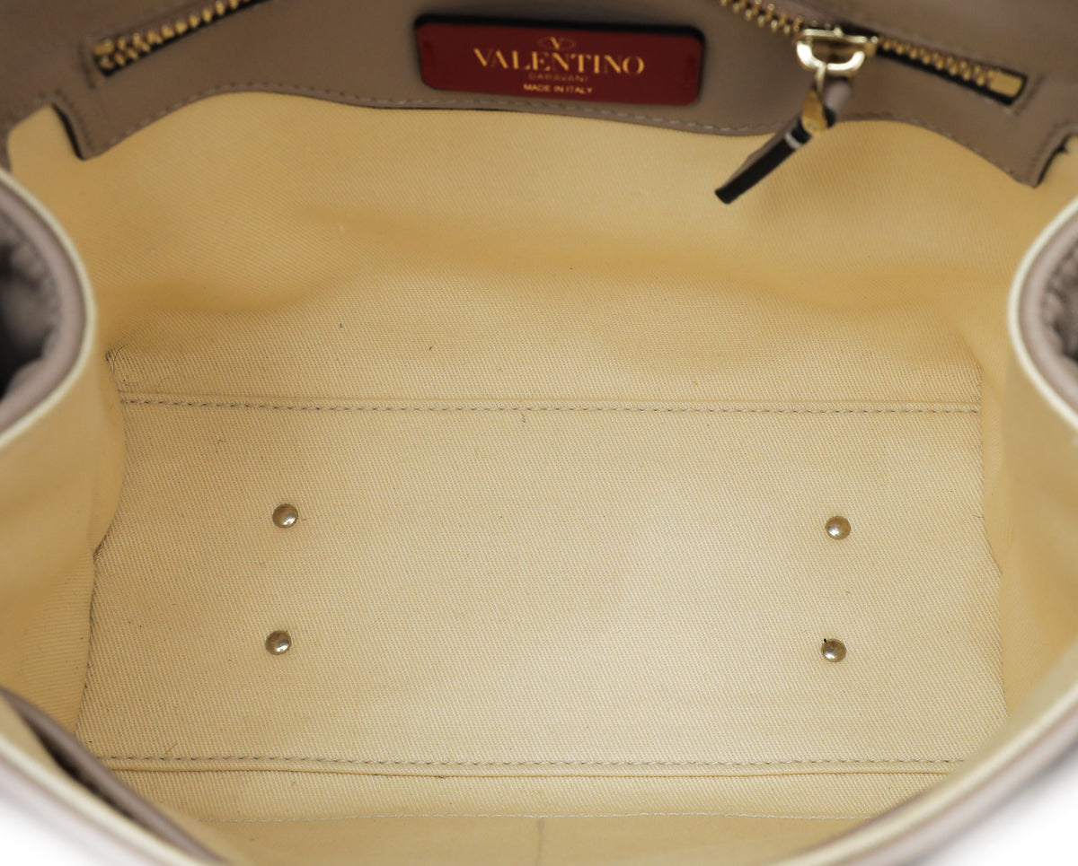 Valentino Poudre Nappa Candystud Top Handle Medium Bag