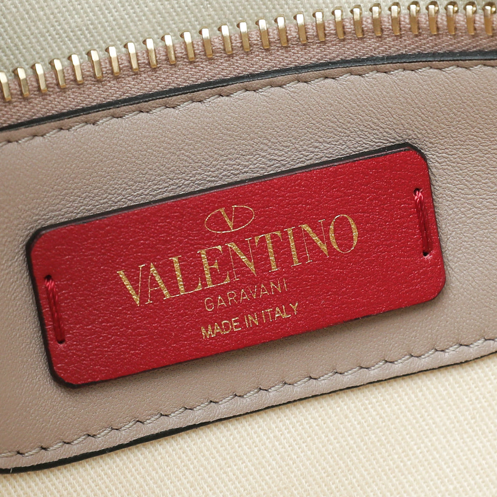 Valentino Poudre Nappa Candystud Top Handle Medium Bag