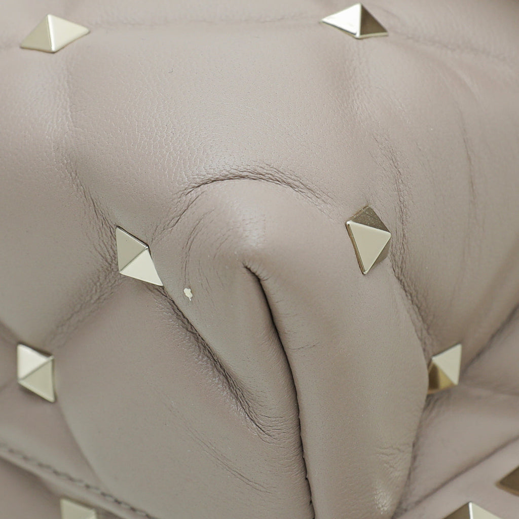 Valentino Poudre Nappa Candystud Top Handle Medium Bag