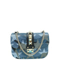 Valentino Bicolor Crystal Glam Lock Rockstud Small Shoulder Bag
