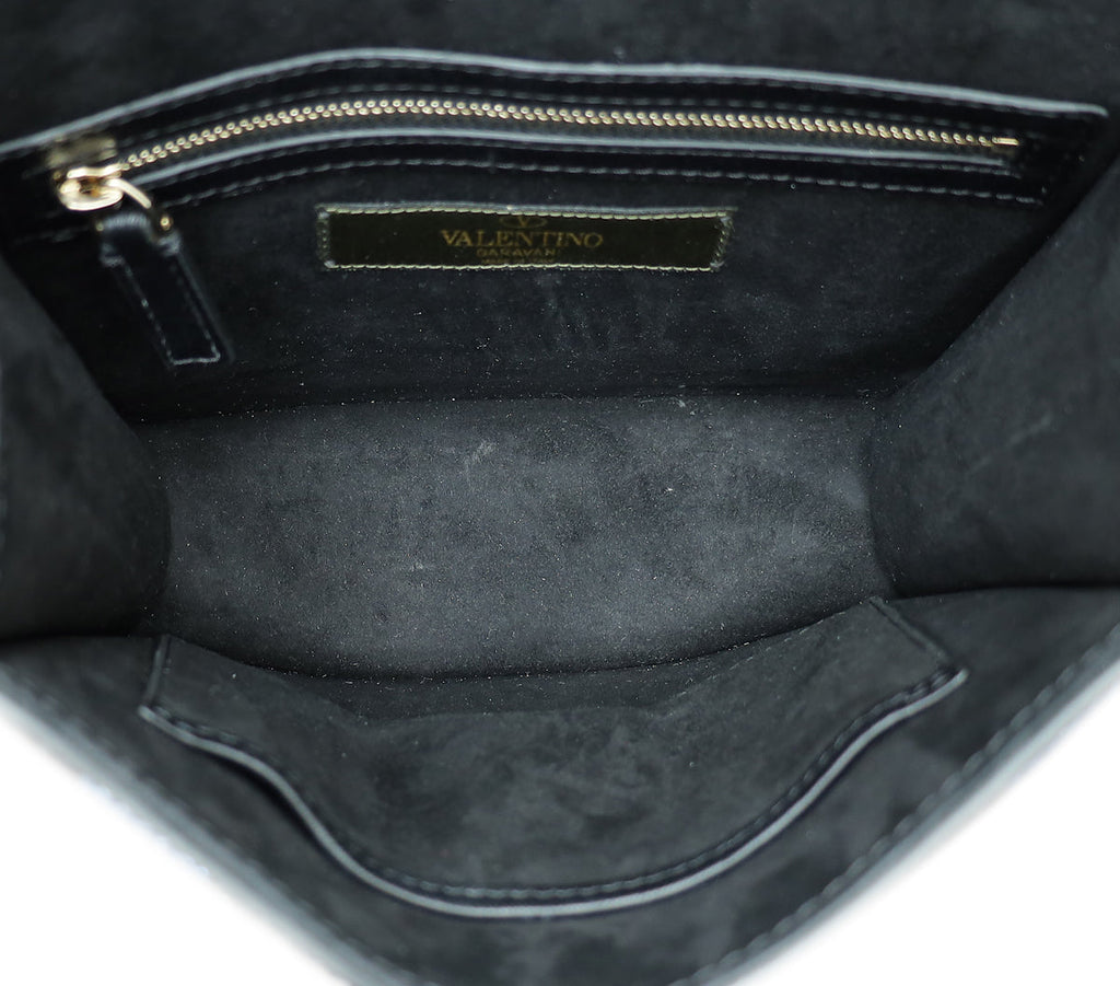 Valentino Bicolor Crystal Glam Lock Rockstud Small Shoulder Bag