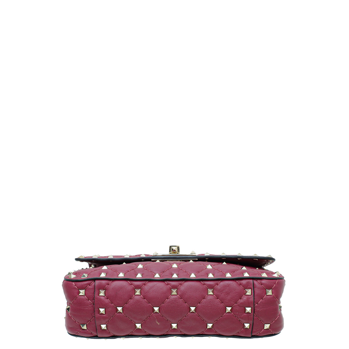 Valentino Dark Fuchsia Rockstud Spike Small Shoulder Bag